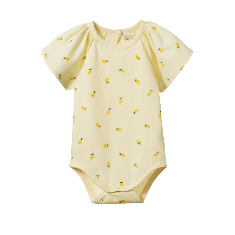 Nature Baby – Faye Bodysuit | Little Lemon Cream Print