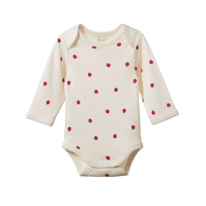 Nature Baby – Long Sleeve Bodysuit | Raspberry