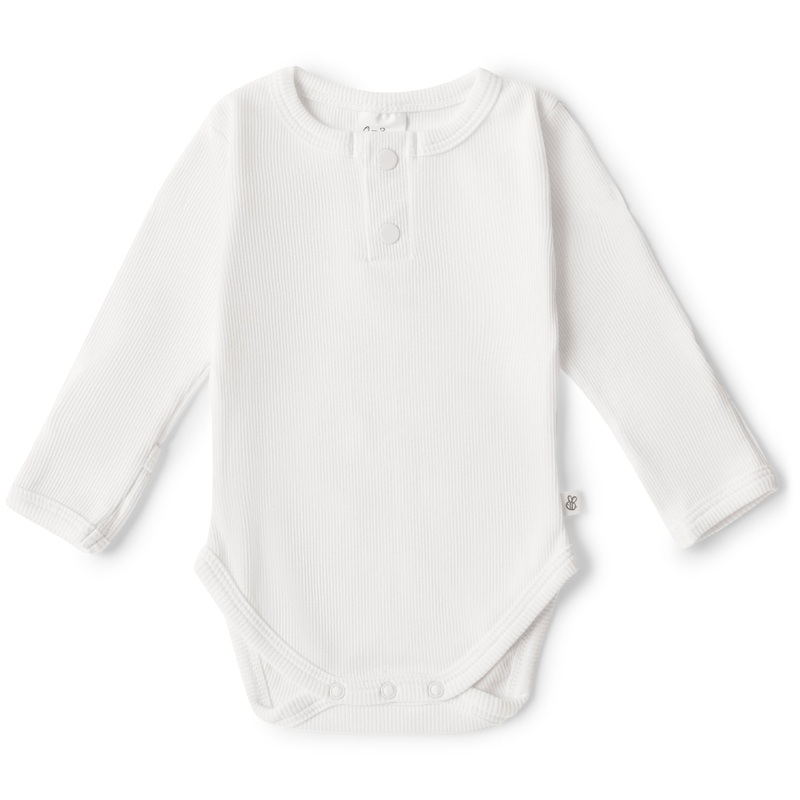 Snuggle Hunny – Organic Long Sleeve Bodysuit | Milk