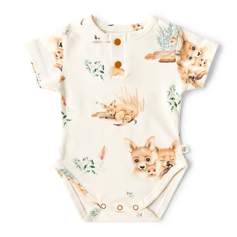 Snuggle Hunny – Organic Short Sleeve Bodysuit | Kanga