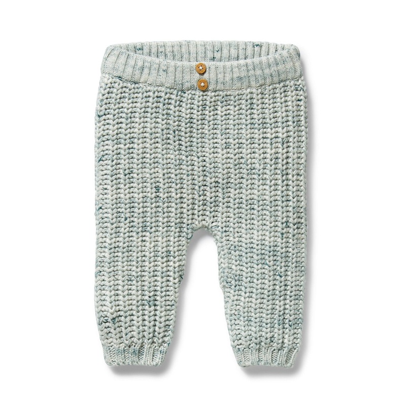 Wilson & Frenchy – Organic Knitted Legging | Moss Speckle