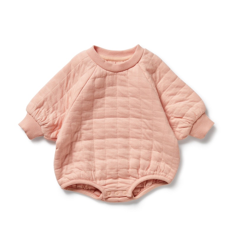 Wilson & Frenchy – Organic Quilted Bodysuit | Pretty Pink