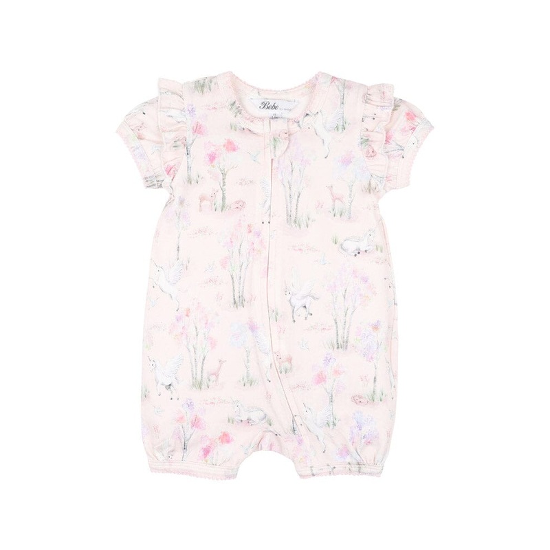 Bebe – Florence Print SS Zip Romper