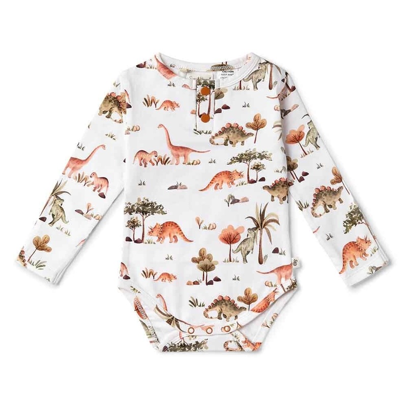 Snuggle Hunny – Organic Long Sleeve Bodysuit | Dino