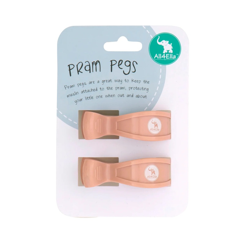 All 4 Ella – Pram Pegs | Peach