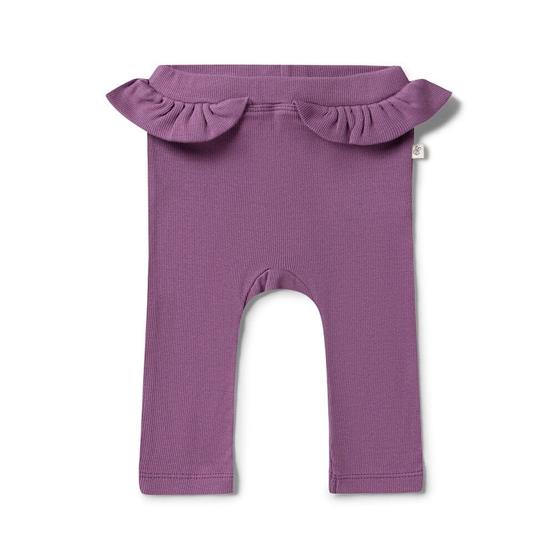 Snuggle Hunny – Organic Pants with Frill | Mulberry