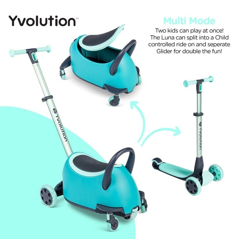Yvolution – Glider Luna 5-in-1 Scooter & Ride-on | Green