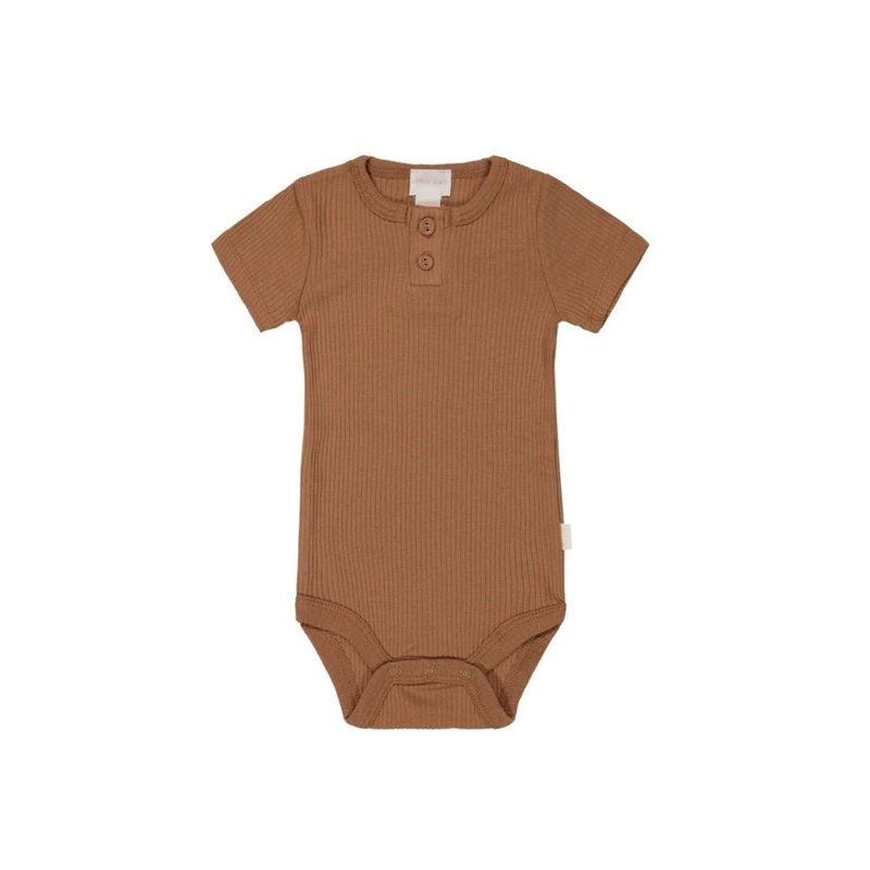 Jamie Kay Modal Darcy Rib Tee Bodysuit – Baker – Organic Cotton