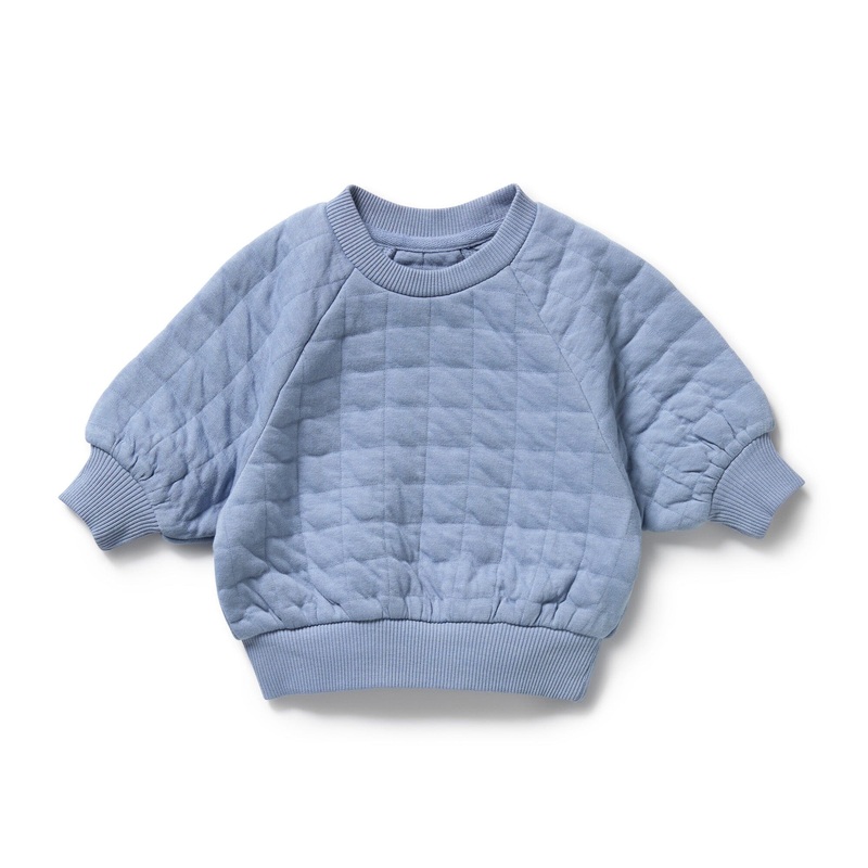 Wilson & Frenchy – Organic Quilted Sweat | Skye Blue