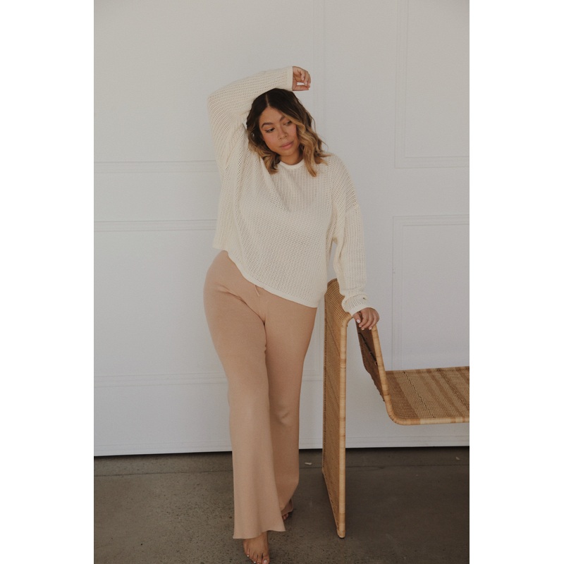 Ziggy Lou – Women’s Cropped Pullover | Cream