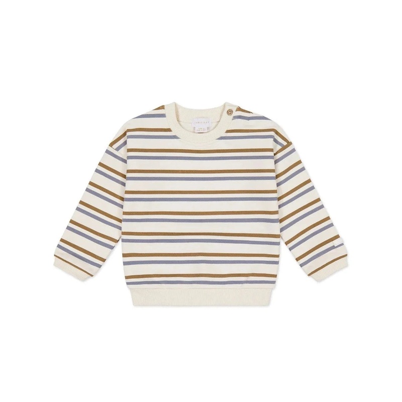 Jamie Kay Damien Sweatshirt – Hudson Stripe Tiger – Organic Cotton