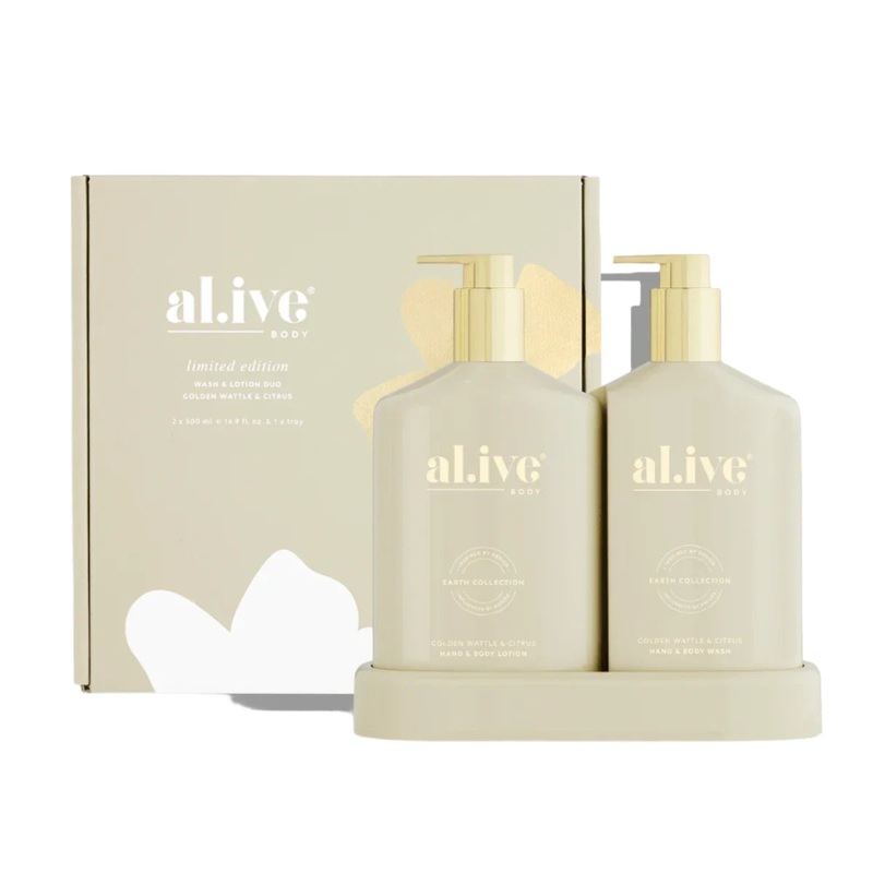 Al.ive Body – Wash & Lotion Duo | Golden Wattle & Citrus