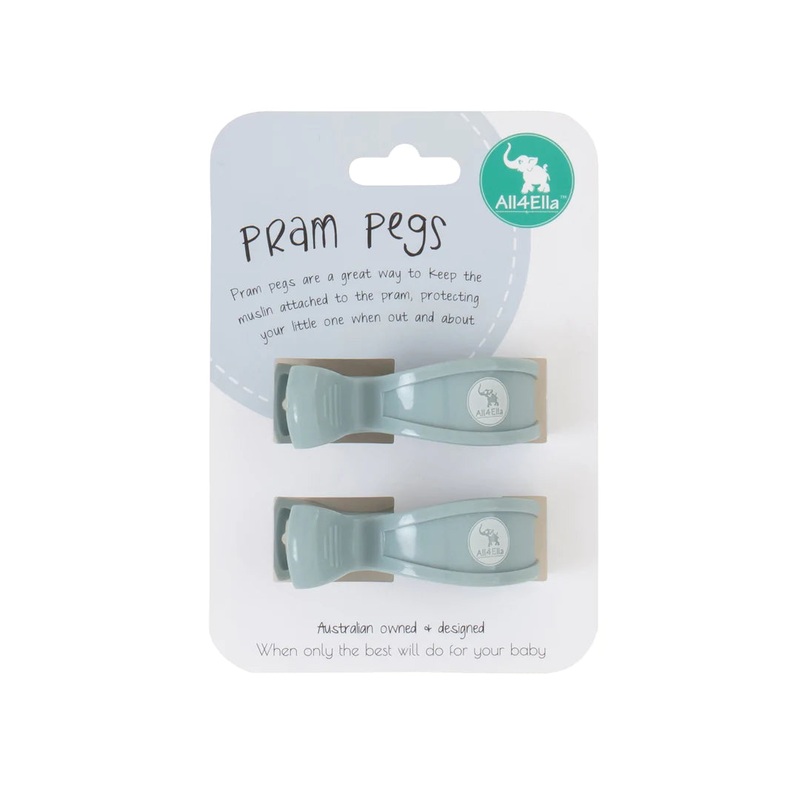 All 4 Ella – Pram Pegs | Steel Blue