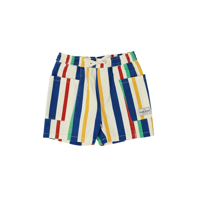 Goldie & Ace – 90’S Bold Stripe Noah Denim Pocket Shorts