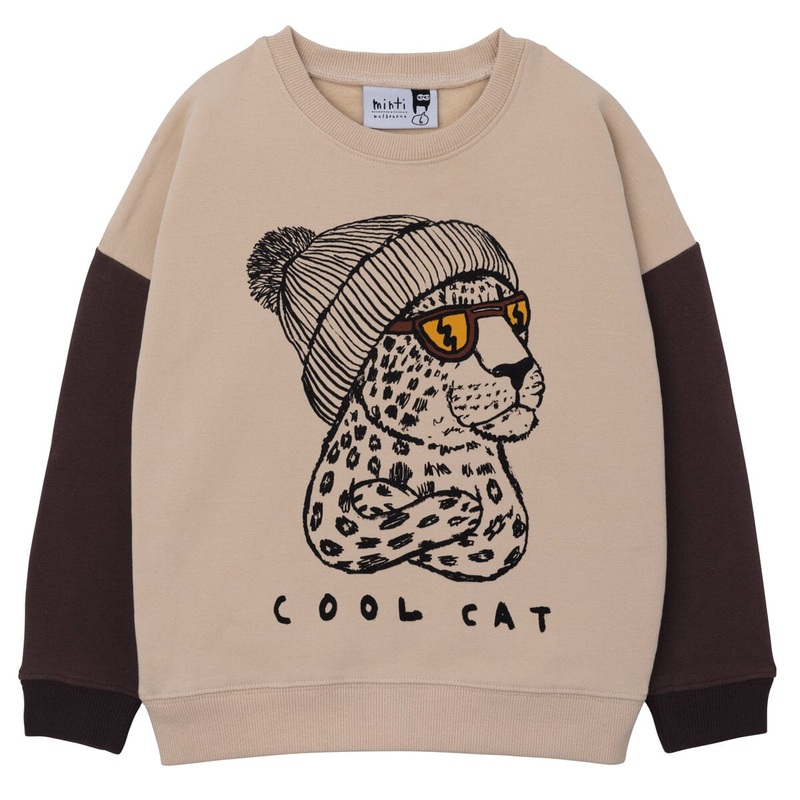 Minti Cool Cat Furry Crew – Beige/Chocolate