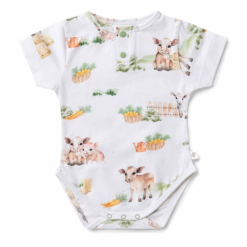 Snuggle Hunny – Organic Short Sleeve Bodysuit | Farm