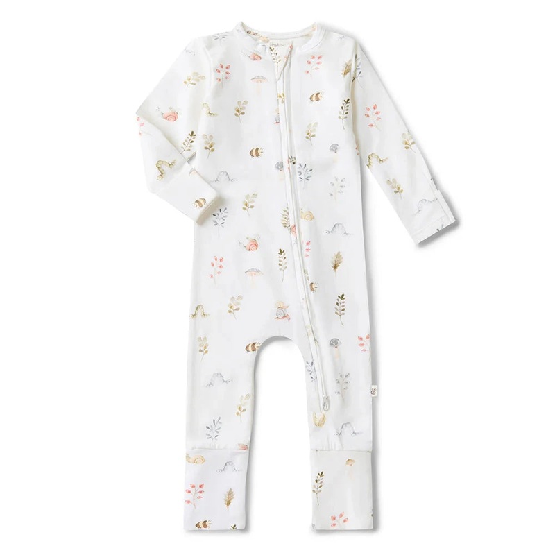 Snuggle Hunny – Organic Snugglesuit Convertible Romper | Garden Friends