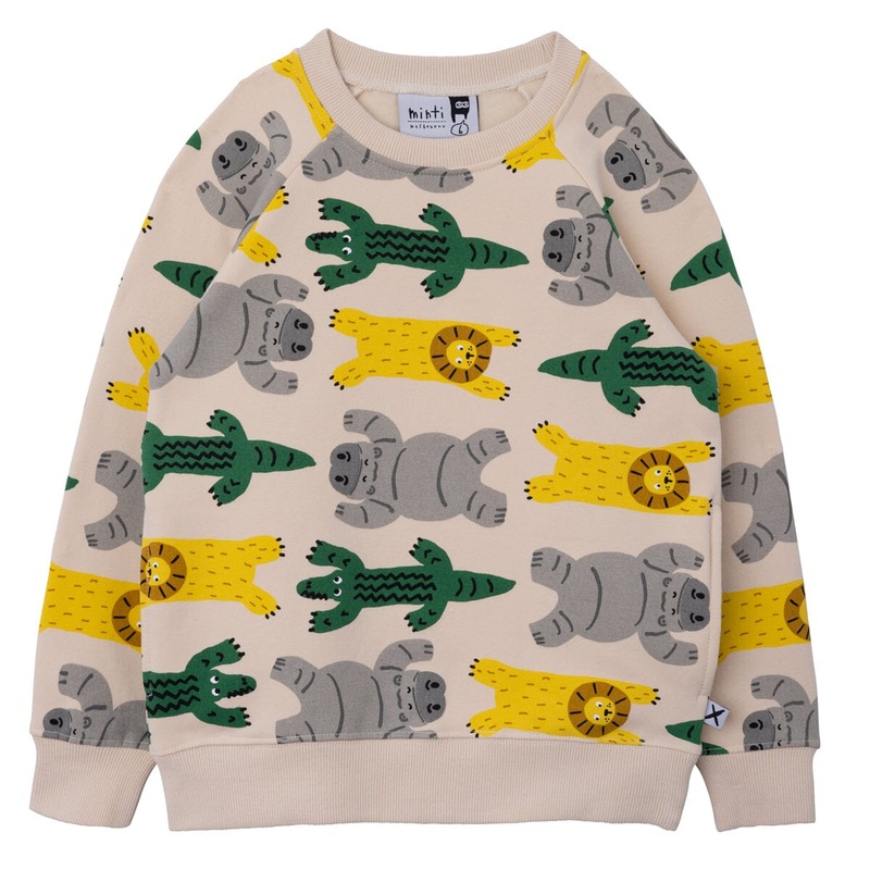 Minti Jungle Animals Furry Crew – Cream