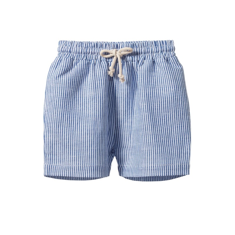 Nature Baby – James Shorts Linen | Blue Stripe