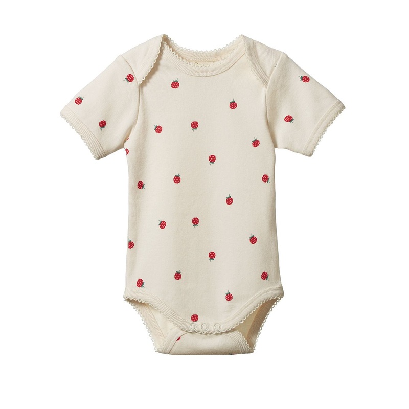 Nature Baby – Short Sleeve Bodysuit | Raspberry