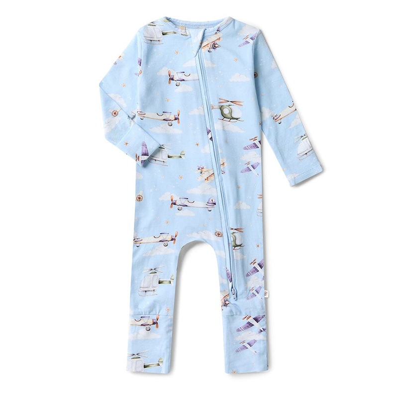 Snuggle Hunny – Organic Snugglesuit Convertible Romper | Taking Flight