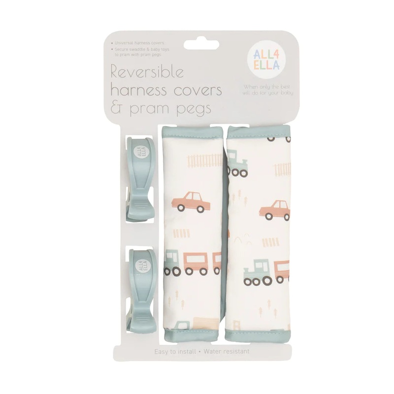 All 4 Ella – Reversible Harness Covers & Pram Pegs | Trucks