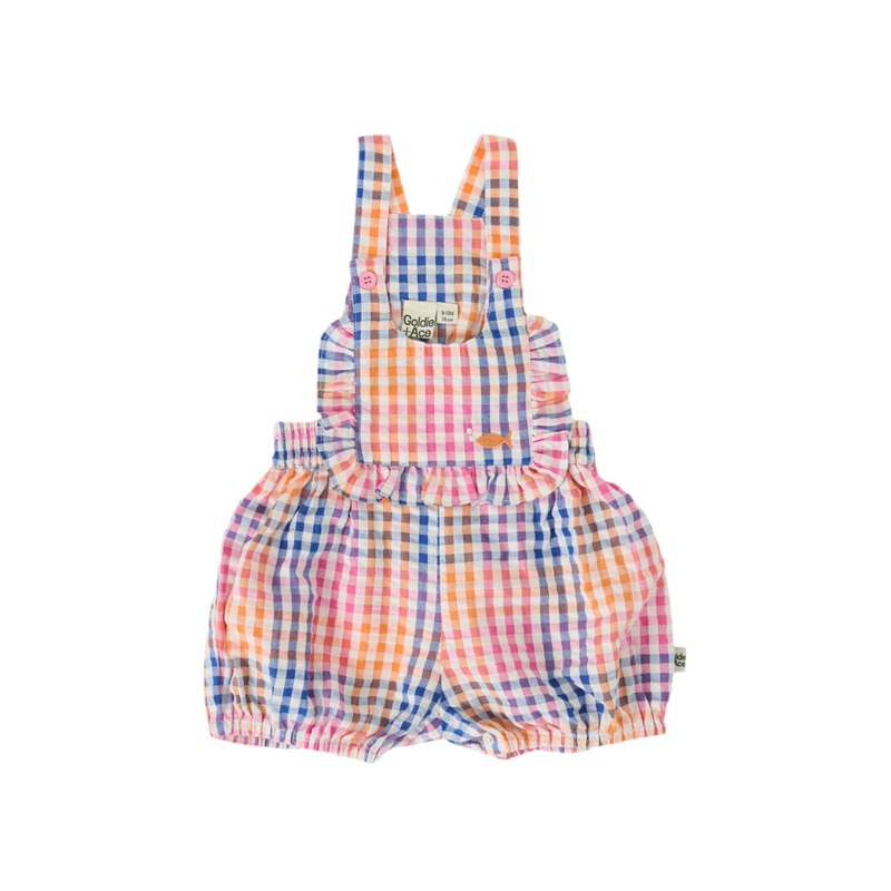 Goldie & Ace – Rainbow Gingham Bubble Frill Romper