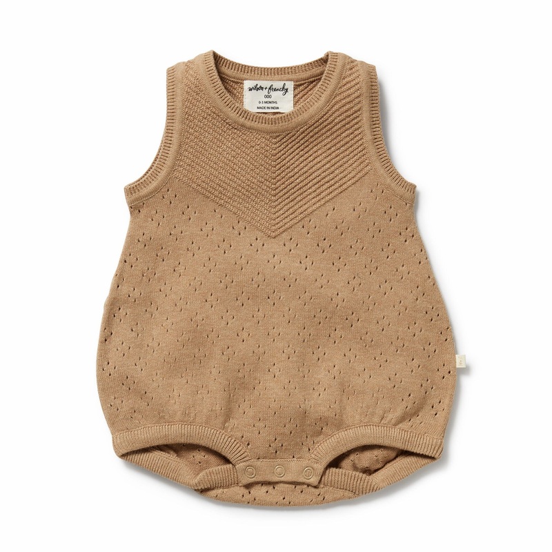Wilson & Frenchy – Organic Knitted Bodysuit | Oat