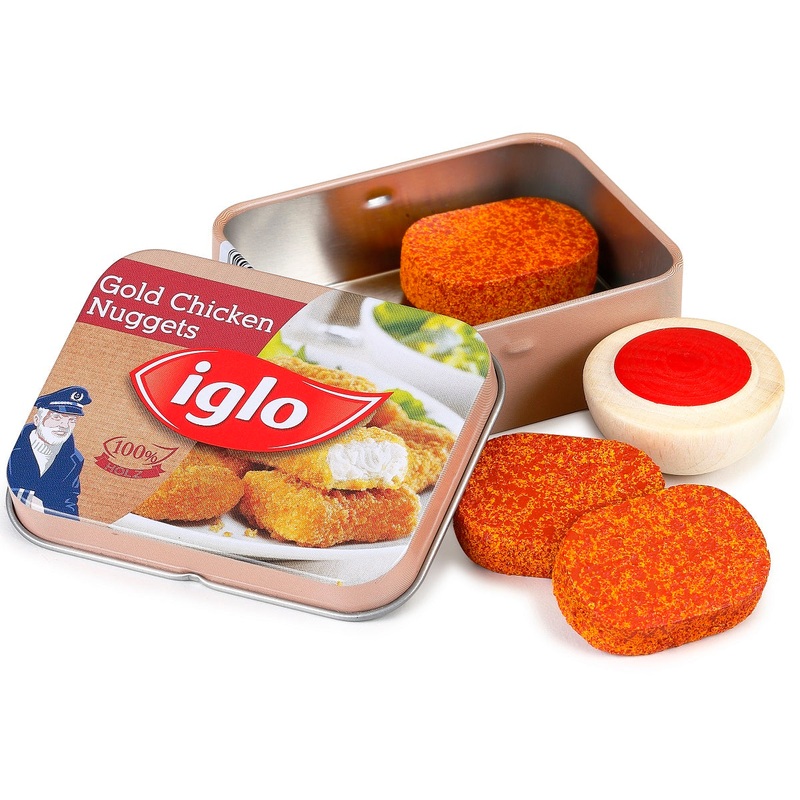 Tin of Wooden Chicken Nuggets