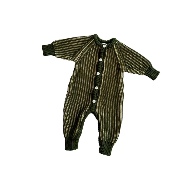 Ziggy Lou – Classic Knit Romper | Pesto