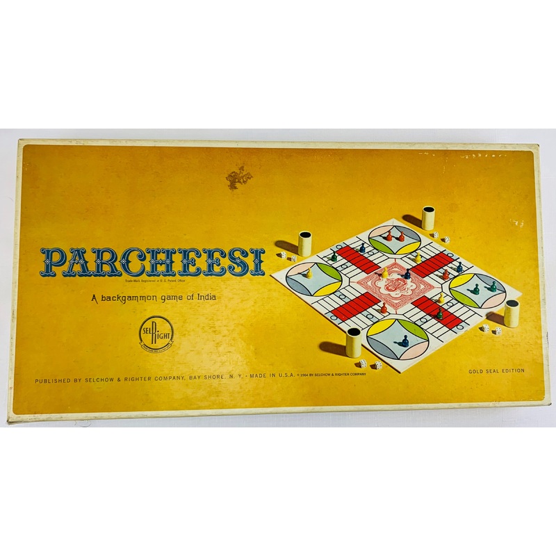 Parcheesi Game Gold Edition – 1959 – Selchow & Righter – Great Condition