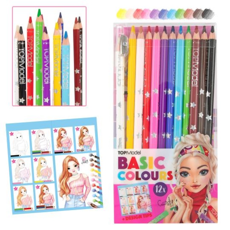 TOPModel Basic Colouring Pencil 12 Colour Set