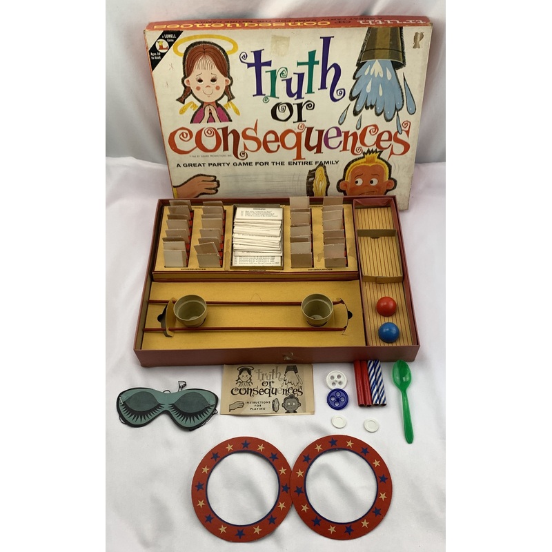 Truth or Consequences Game – 1962 – Lowell Toy – Very Good Condition