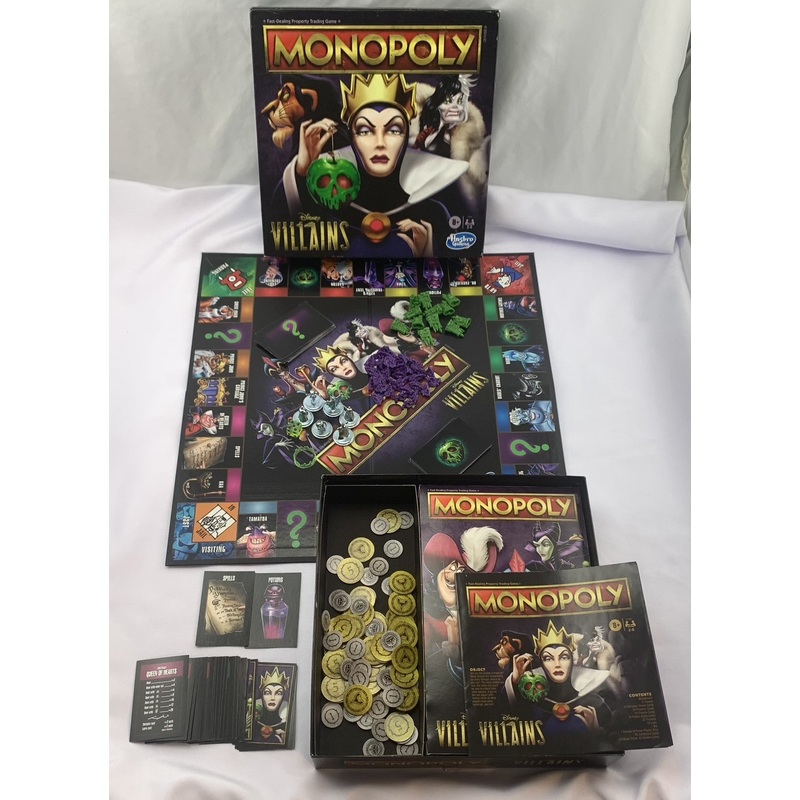 Disney Villains Monopoly Game – 2017 – Hasbro – Great Condition