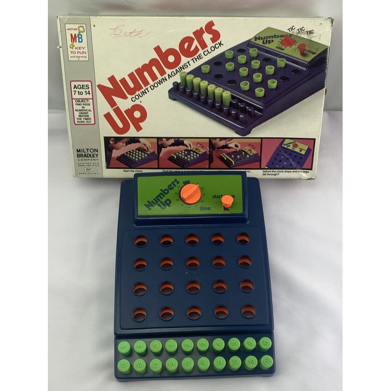 Numbers Up Game – 1975 – Milton Bradley – Good Condition
