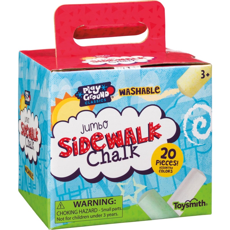 Toysmith – 2551 | Jumbo Sidewalk Chalk 20 Pieces Bucket