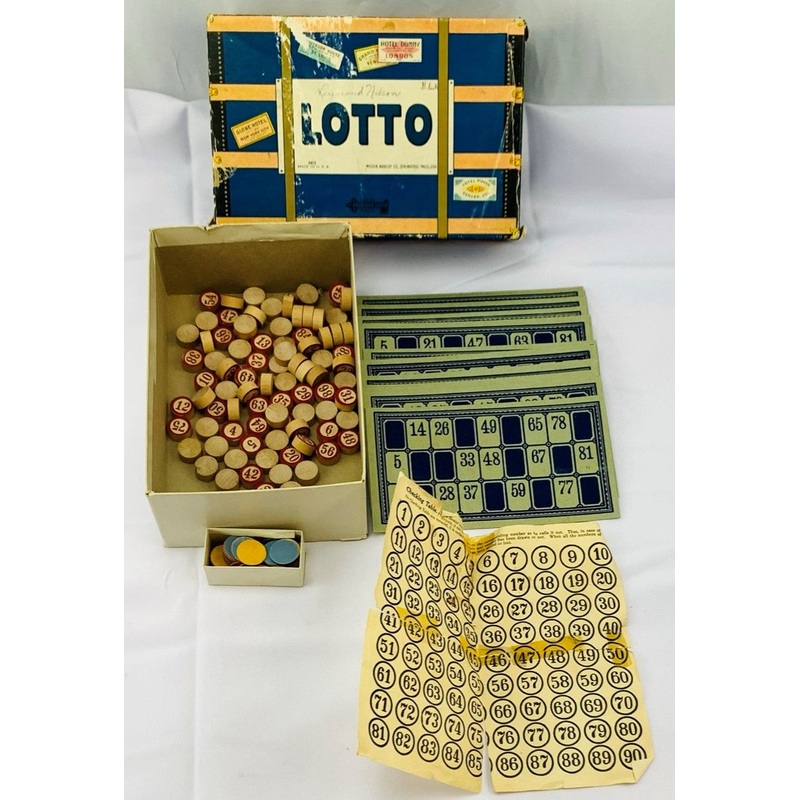 Game of Lotto Bingo Game – Milton Bradley – Vintage – Good Condition
