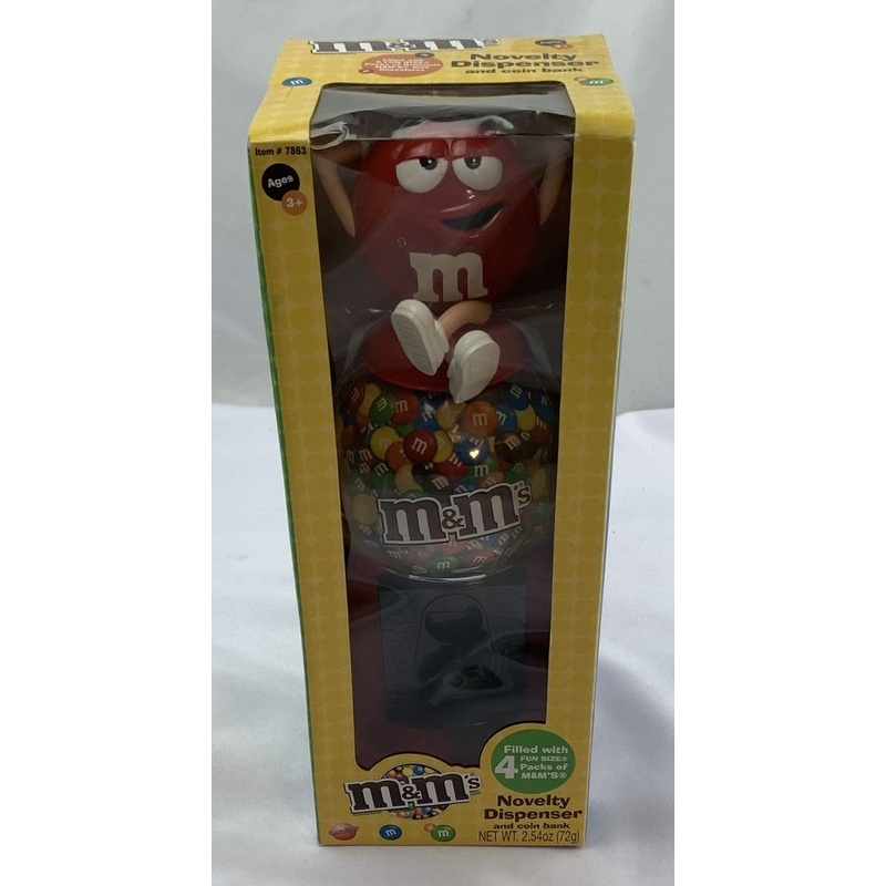 M & M’s Red Novelty Dispenser and Coin Bank – 2008 – New