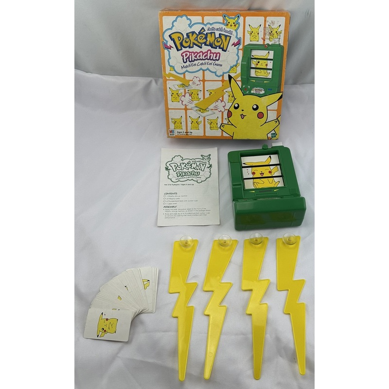 Pokemon Pikachu Matchem Catchem Game – 1999 – Milton Bradley – Great Condition