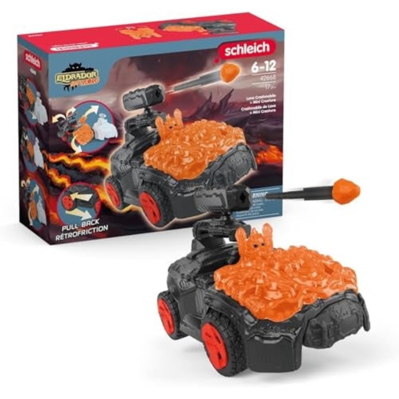 Schleich – 42668 | Lava Crashmobile with Mini Creature