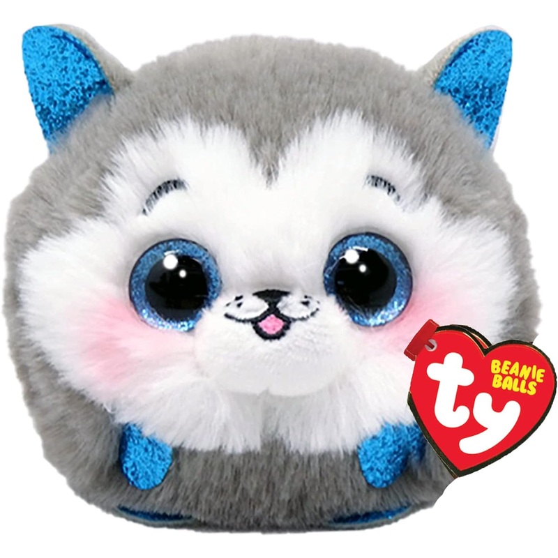 Ty Slush Husky Gray Beanie Balls