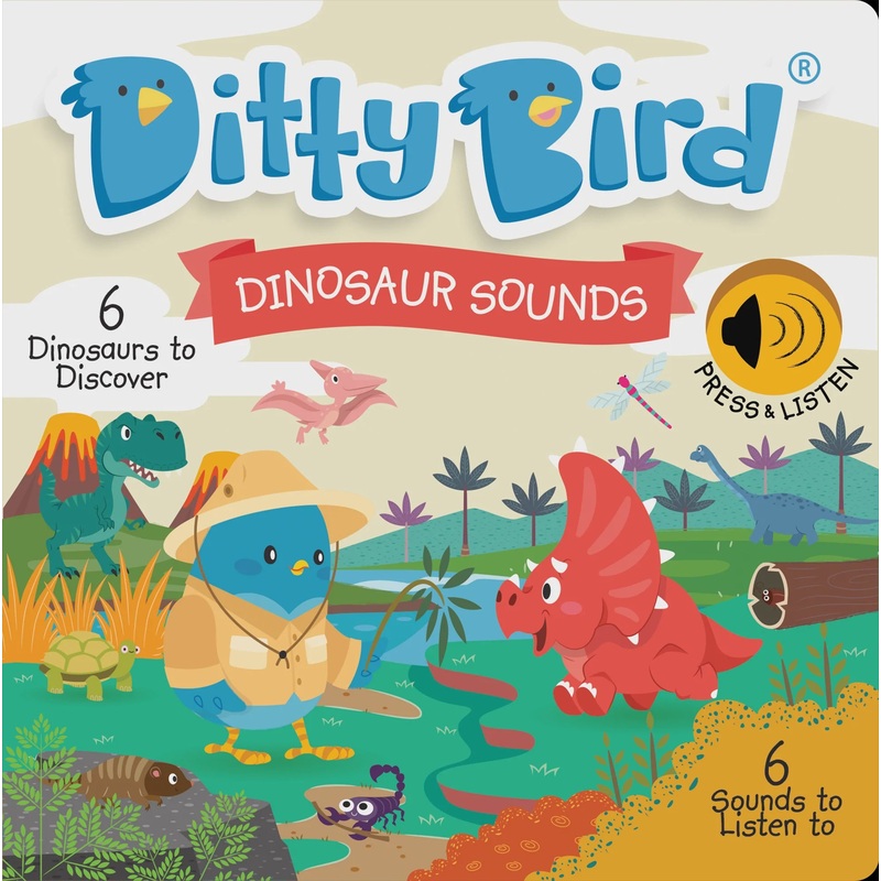 Ditty Bird – Board Book Dinosaur Sounds