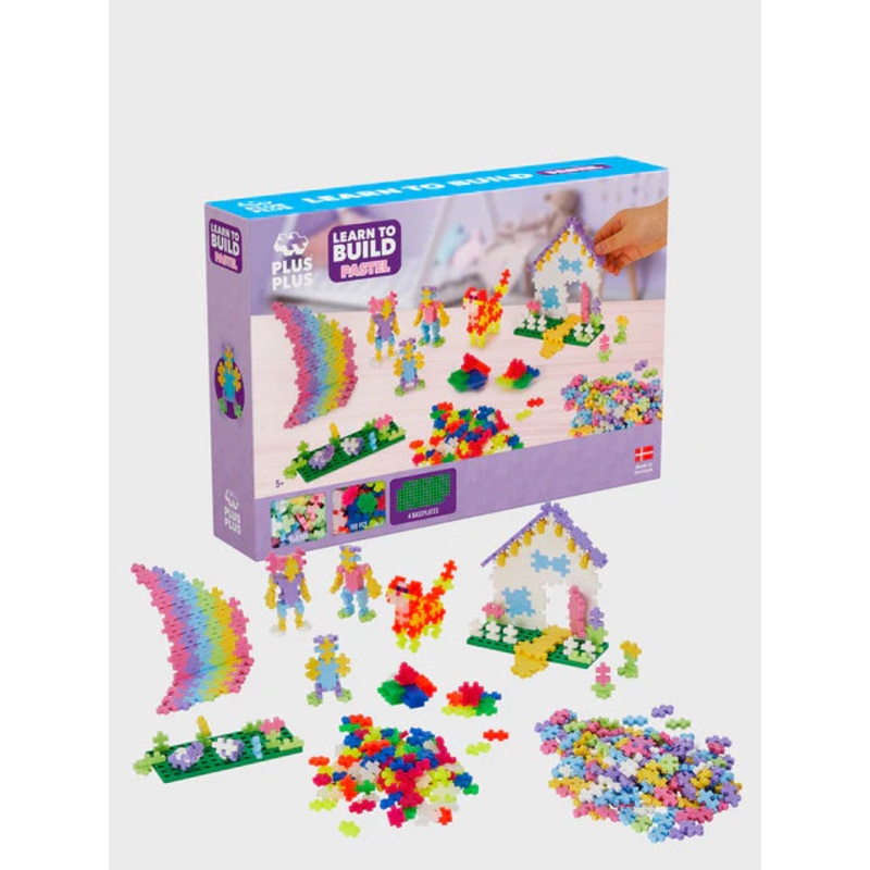 Plus-Plus Learn to Build – Pastel – 600 pcs