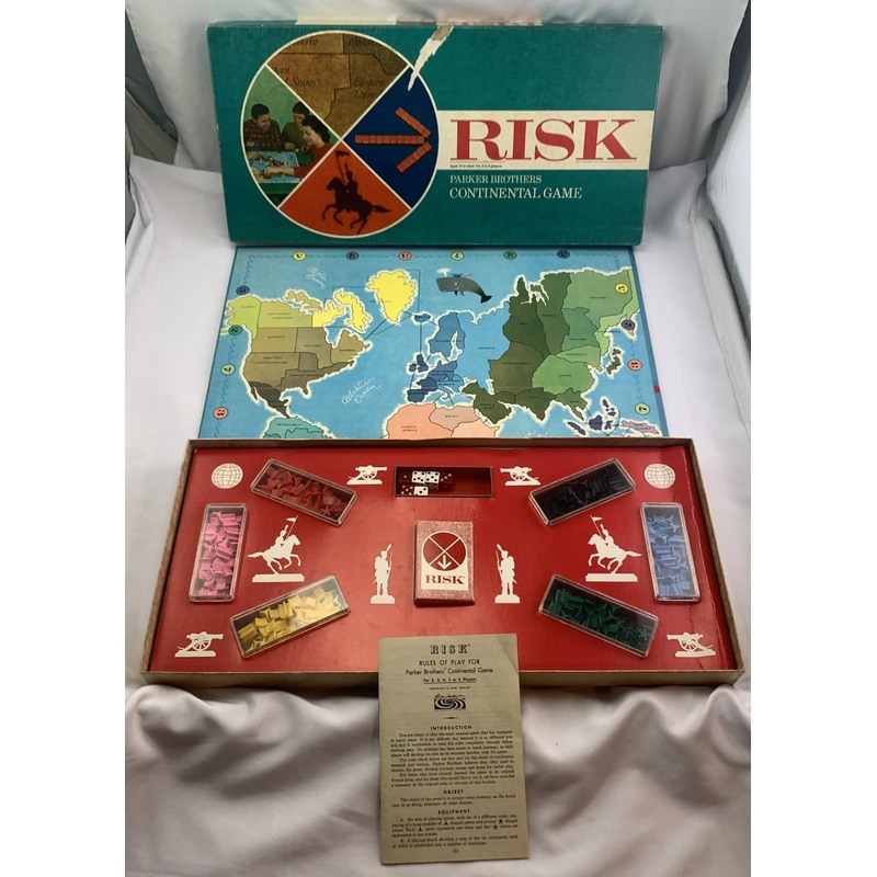 Risk Board Game – 1968 – Parker Brothers – Very Good Condition