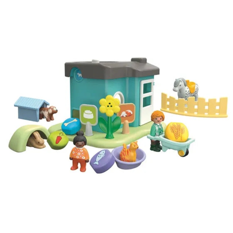 Playmobil – 71690 | 1.2.3: Animal Kennels with Treat Dispenser