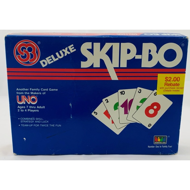 Skip-Bo Deluxe Game – 1986 – International Games – Great Condition