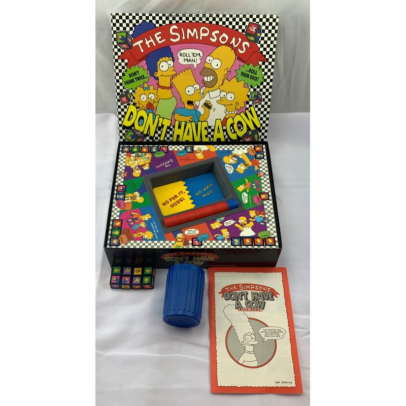 The Simpsons: Don’t Have A Cow Dice Game – 1990 – Milton Bradley – Great Condition