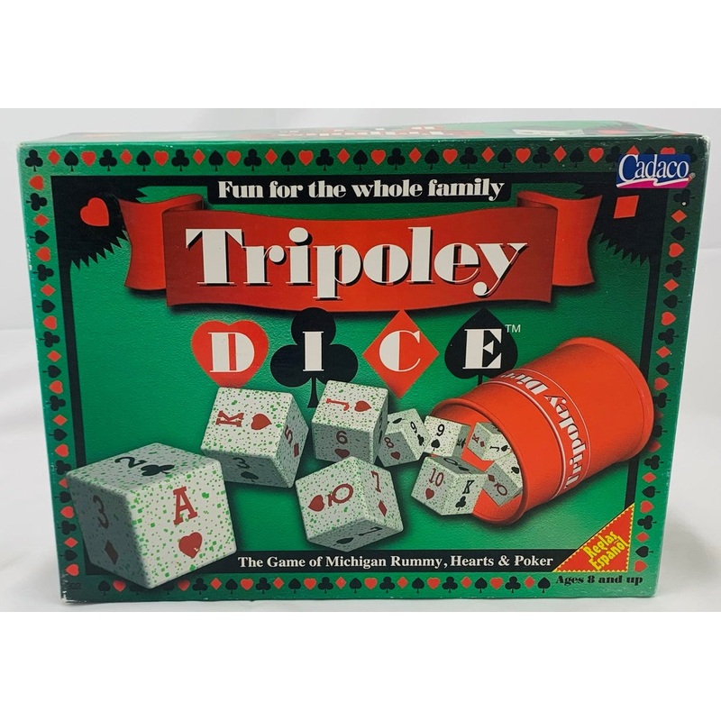Tripoley Dice Game – 1997 – Cadaco – Great Condition