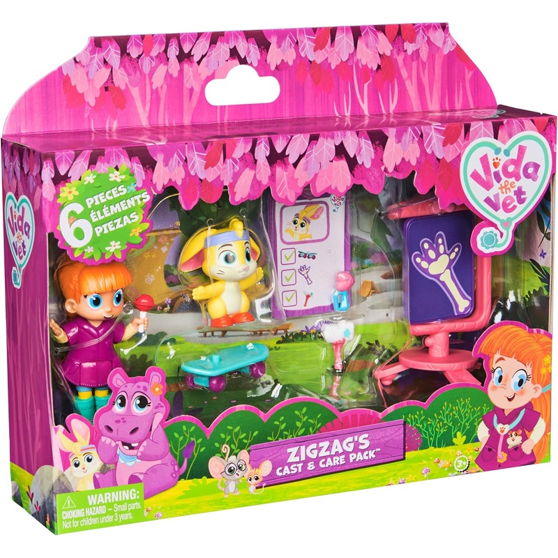 Vida the Vet, Zig Zags Cast & Care Pack with Vida & Zig Zag Action Figures
