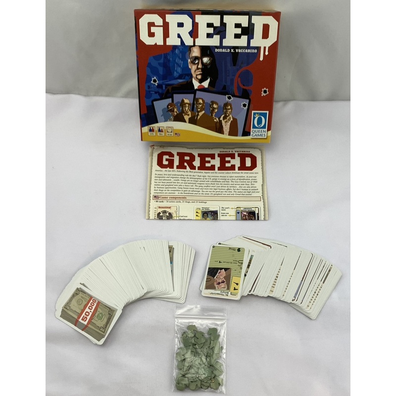 Greed Card Game – 2014 – Queen Games – Like New